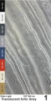 Slate Light Каменный шпон Translucent Artic Grey (Артик Грей) 1220х2440мм Мрамор