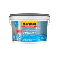 Marshall Краска Export-2 в/д для стен и потолков глубокоматовая (2% блеска) BW 2,5л. Глубоко матовая 1-3%. 