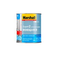 Marshall Краска Export-2 в/д для стен и потолков глубокоматовая (2% блеска) BW 0,9л. Глубоко матовая 1-3%. 