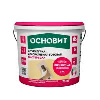 Основит Штукатурка силикатная "КОРОЕД" ЭКСТЕРВЭЛЛ OSt-2.0 WK супербелая, 25 кг. Декоративная штукатурка
