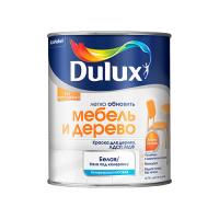 Dulux Краска Мебель и Дерево в/д для дерева, ЛДСП, МДФ, матовая (10% блеска) BW 0,75л. Матовая 5-7%. 