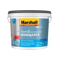 Marshall Краска Export-2 в/д для стен и потолков глубокоматовая (2% блеска) BW 4,5л. Глубоко матовая 1-3%. 