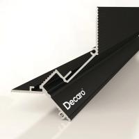 Декаро Теневой профиль D005A потолочный черный анодированный (50х60х2000мм) NEW