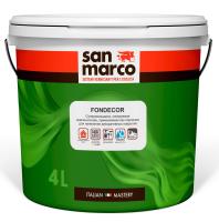 Сан Марко Грунт-краска интерьерная под декоративные покрытия Fondecor bianco 4л, 32-40м2