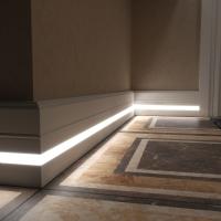 Евровуд Плинтус PN 120 LED (16*110*2000мм). МДФ