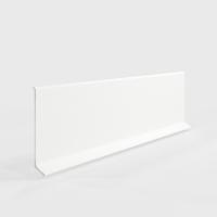 Лаконистик ADHESIVE Плинтус (10х80х2500мм) белый матовый 80 мм. Алюминий