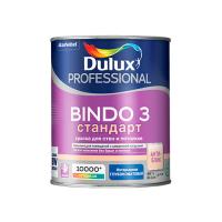 Dulux Краска Bindo 3 в/д для стен и потолков глубокоматовая (3% блеска) BW 1л . Глубоко матовая 1-3%. 
