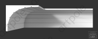 Артполе Карниз SKT76 (90х115х1150мм). Гипс
