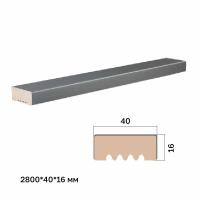 Ликорн Рейка из МДФ РП-2 темно-серая (40х16х2800мм)