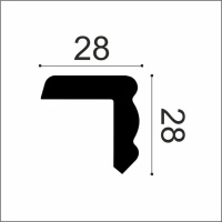 Европласт Карниз 6.50.239 (28х28х2000мм). Полимер, композит