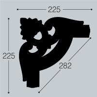 Белло Деко Уголок к молдингу М12/У2 (225х225мм)