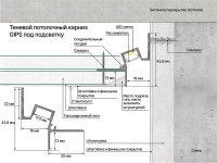 Лаконистик Теневой потолочный профиль GIPS для ГКЛ (43,8х44,1х3000мм) белый матовый порошковый