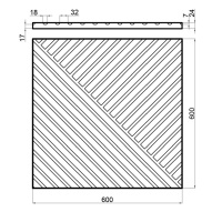 Артполе 3Д панель PIFAGOR 1 600х600мм. 0,36м2. Гипс