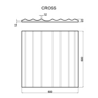 Артполе 3Д панель CROSS 600х600мм. 0,36м2. Гипс