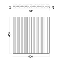 Артполе 3Д панель BARCODE 1 KONSTR 600х600мм. 0,36м2 . Гипс