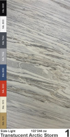 Slate Light Каменный шпон Translucent Artic Storm (Артик Сторм) 1220х2440мм Мрамор