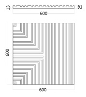 Артполе 3Д панель BARCODE 3 KONSTR 600х600мм. 0,36м2 