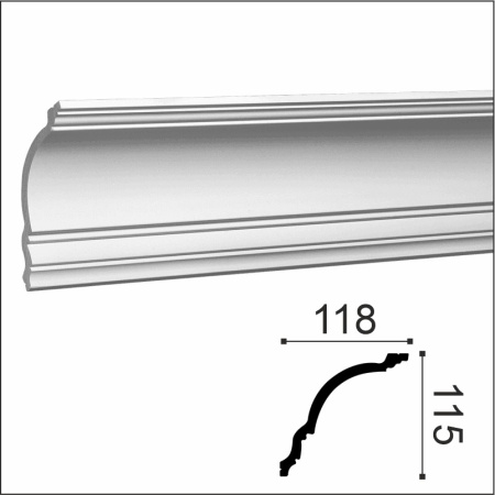Европласт Карниз 6.50.108 (118х115х2000мм). Полимер, композит