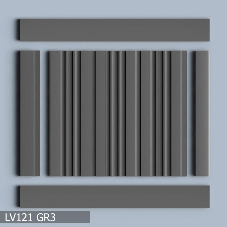 Хайвуд Панель LV121 цвет GR3 (120х12х2700мм) (16). Полимер, композит