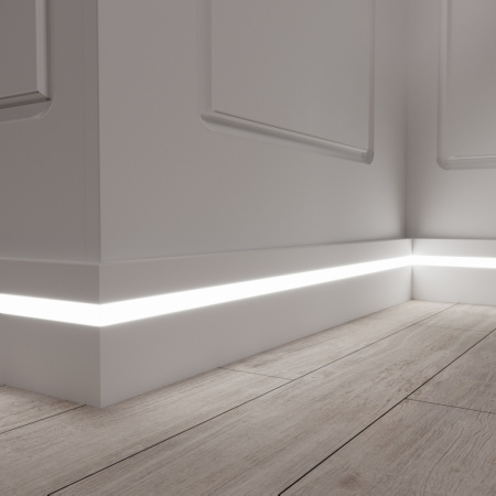Евровуд Плинтус PN 101 LED (16*100*2000мм). МДФ
