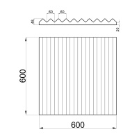 Артполе 3Д панель ZIGZAG BIG 600х600мм. 0,36м2 