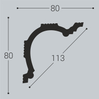 Белло Деко Карниз К1 80/80 (80х80х2000мм) (9). Полимер, композит
