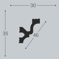 Белло Деко Карниз К11 35/30 (35х30х2000мм) (48). Полимер, композит