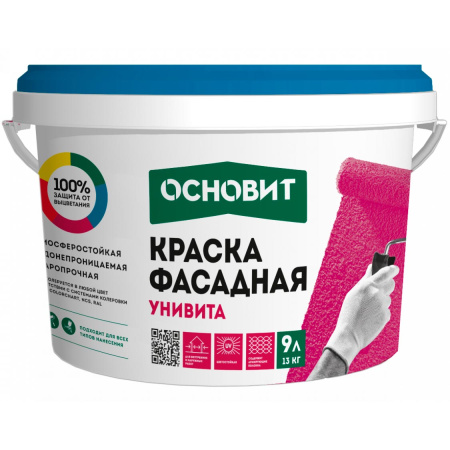 Основит Краска фасадная силиконовая УНИВИТА СSl93 база С, 13кг