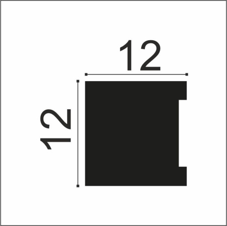 Хайвуд Молдинг MD12V1 (12х12х2700мм) (152). Полимер, композит