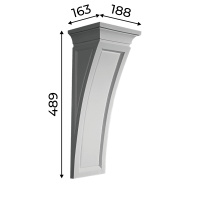 Европласт Кронштейн 1.19.005 (489х163х188мм)