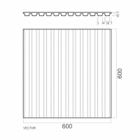 Артполе 3Д панель VECTOR 1 KONSTR 600х600мм. 0,36м2. Гипс