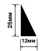 Хайвуд Молдинг TR25 (25х12х2700мм) (120). Полимер, композит