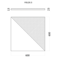 Артполе 3Д панель FIELDS-3 600х600мм. 0,36м2. Гипс