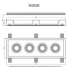 Артполе Светильник гипсовый SGS26 (555х188х55мм)  