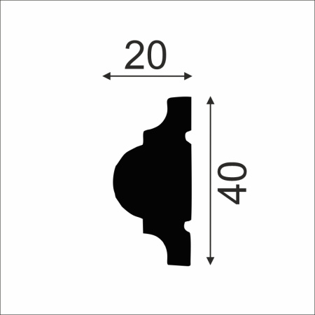 NMC Молдинг WL1 (40х20х2000мм) (50). Полимер, композит