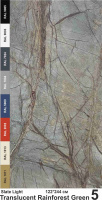 Slate Light Каменный шпон Translucent Rainforest Green (Рэйнфорест Грин) 1220х2440мм Мрамор