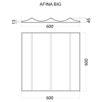 Артполе 3Д панель AFINA BIG 600х600мм. 0,36м2 . Гипс