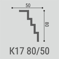 Белло Деко Карниз К17 80/50 (80х50х2000мм) (30). Полимер, композит