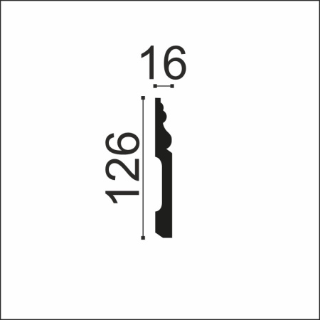 Хайвуд Плинтус B126 (126х16х2000мм) (13). Полимер, композит