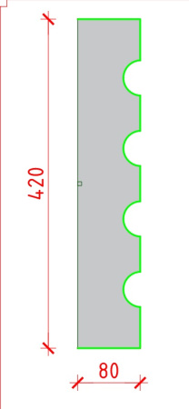 М410-8 тело пилястры (80х420х2000мм)