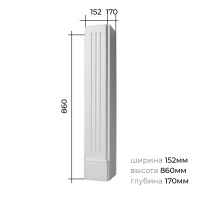 Европласт Элемент камина 1.64.005 (859х170х152мм)
