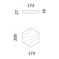 Артполе 3Д панель HEKSA-wave, 200x173x29мм 1м2=38,5 шт
