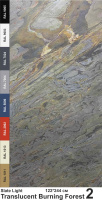 Slate Light Каменный шпон Translucent Burning Forest (Бернинг Форест) 1220х2440мм Слюда