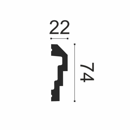 Орак Молдинг P7070 (74х22х2000мм) (16). Полиуретан