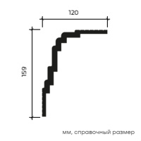 Европласт Карниз 6.50.802 (120х159х2000мм) . Полимер, композит