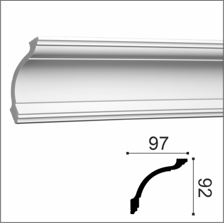 Европласт Карниз 6.50.248 (92х97х2000мм). Полимер, композит