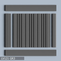Хайвуд Панель LV121 цвет GR3 (120х12х2700мм) (16). Полимер, композит
