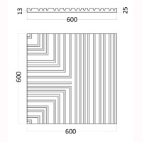 Артполе 3Д панель BARCODE 3 KONSTR 600х600мм. 0,36м2 . Гипс