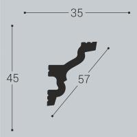 Белло Деко Карниз К7 45/35 (45х35х2000мм) (28). Полимер, композит