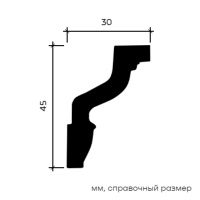 Европласт Карниз 6.50.171 (45х30х2000мм). Полимер, композит